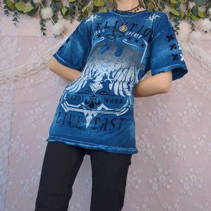 Affliction Women's Black and Blue T-shirt